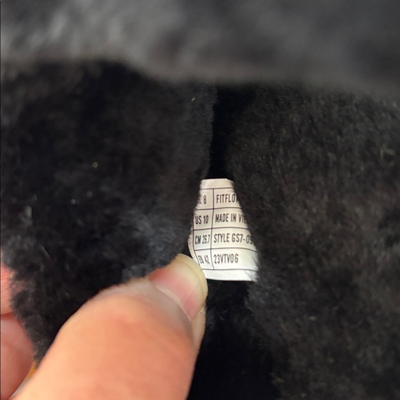 FitFlop Gen-FF Slipper Shoes Women’s Cozy Black Suede Shearling Lined Size 10 - Picture 8 of 12